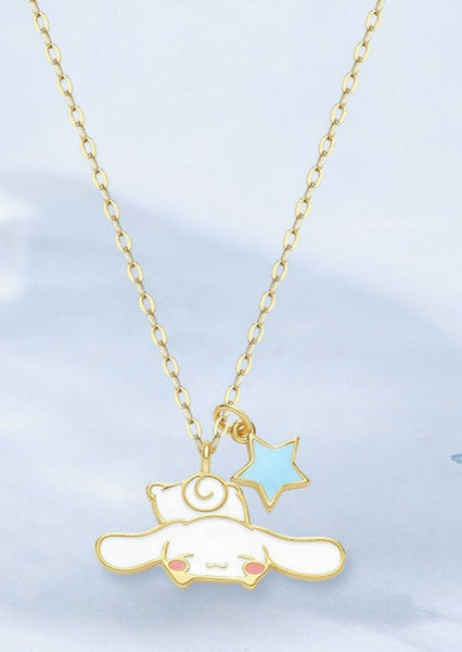 Necklace Silver Angel Heart Cinnamoroll Sanrio Characters