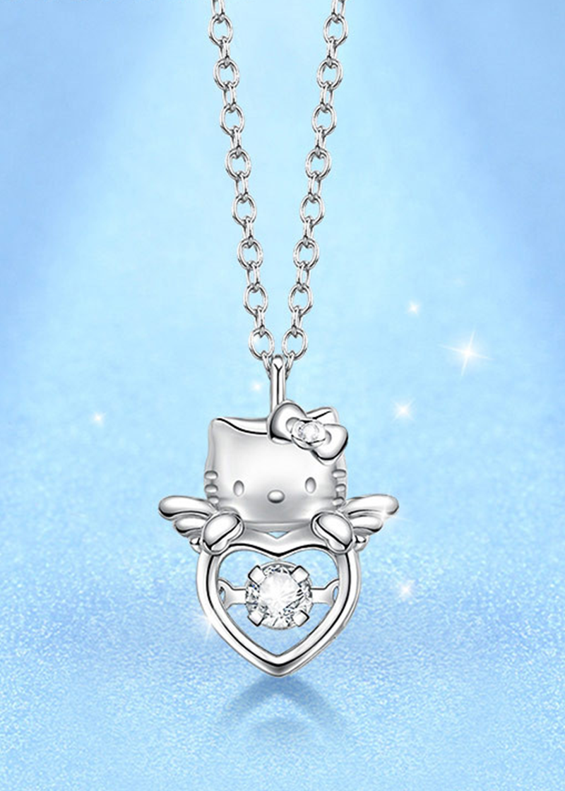 Hello Kitty Sanrio Hello Kitty Yellow Gold Plated Crystal Kuromi Necklace -  18'' Chain, Officially Licensed Authentic | CoolSprings Galleria