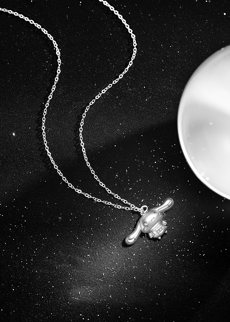 Cinnamoroll Elegant Cute Silver Necklace w/ Pendant | Tide Color x Sanrio - Magic Cosmos St